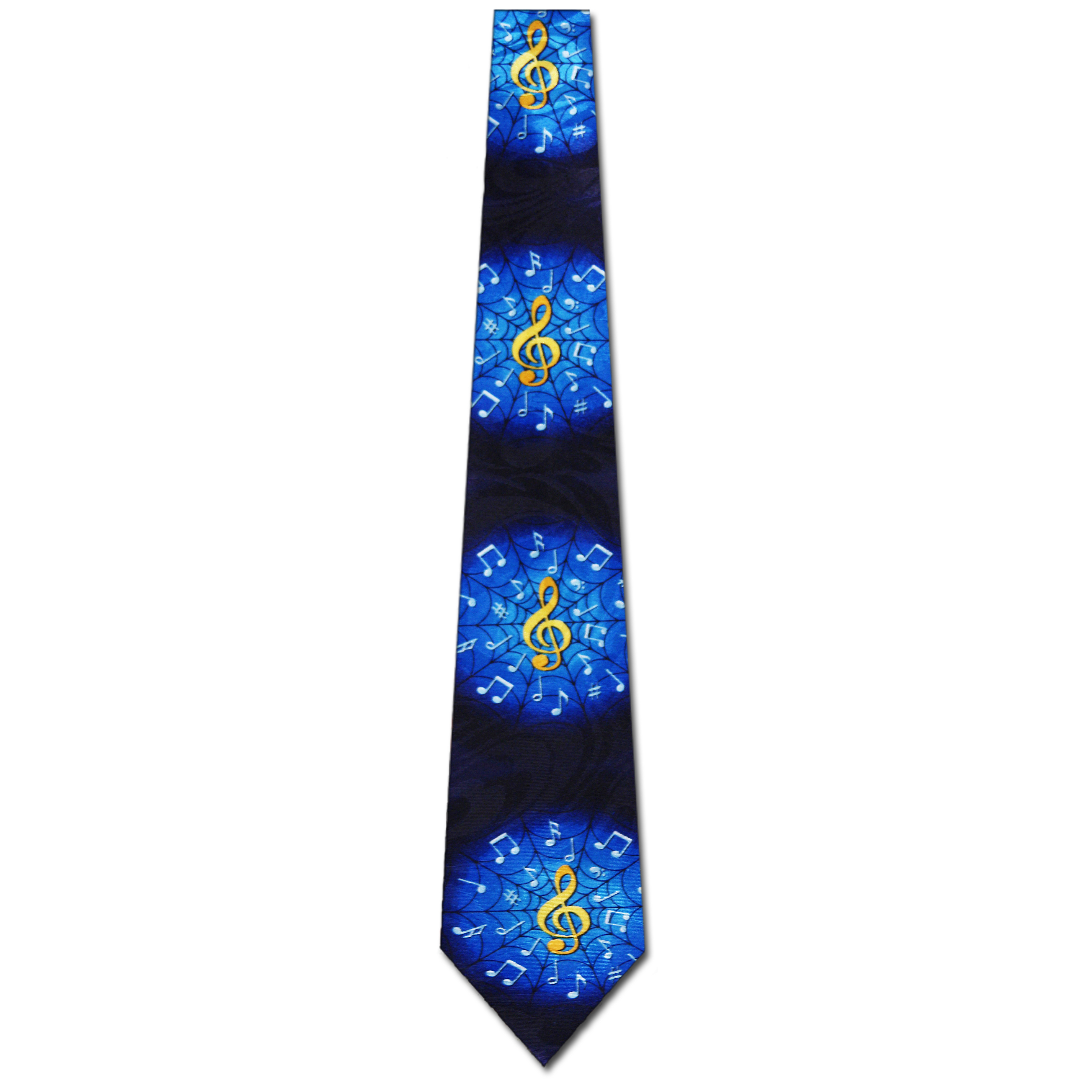 2116-102: Clef Note Ties Navy Music Notes Neckties by Steven Harris at Abcties.com