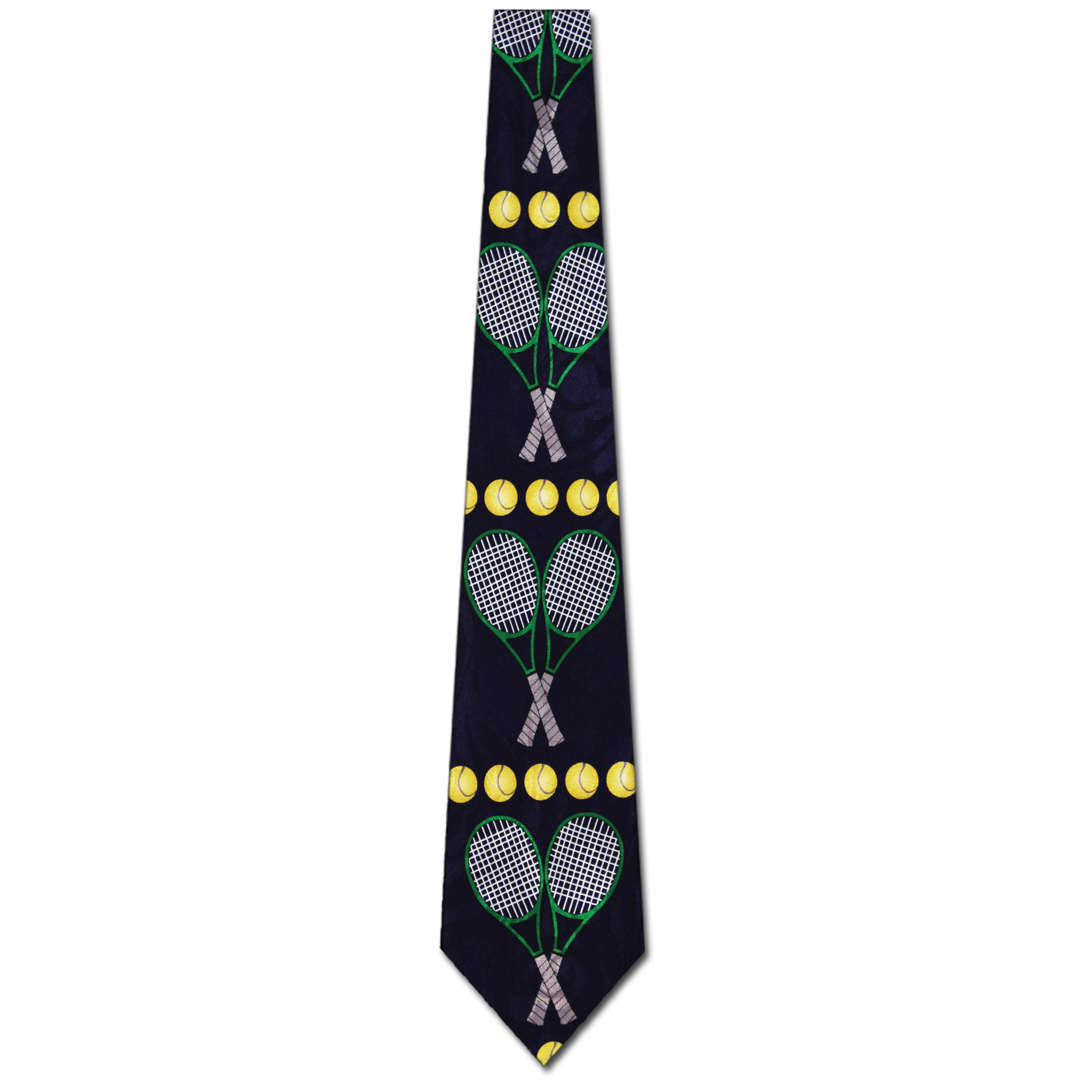 2326-100: Tennis Ties Stripe Racket Balls Neckties by Steven Harris at Abcties.com