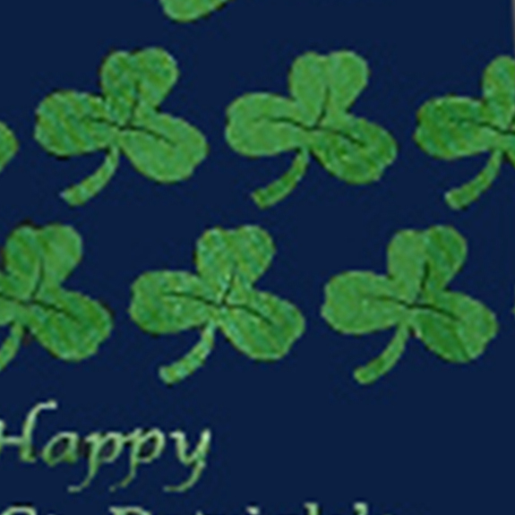 1693-102: Happy St Patricks Day Ties Clovers and Irish Hats Necktie Navy by Steven Harris
