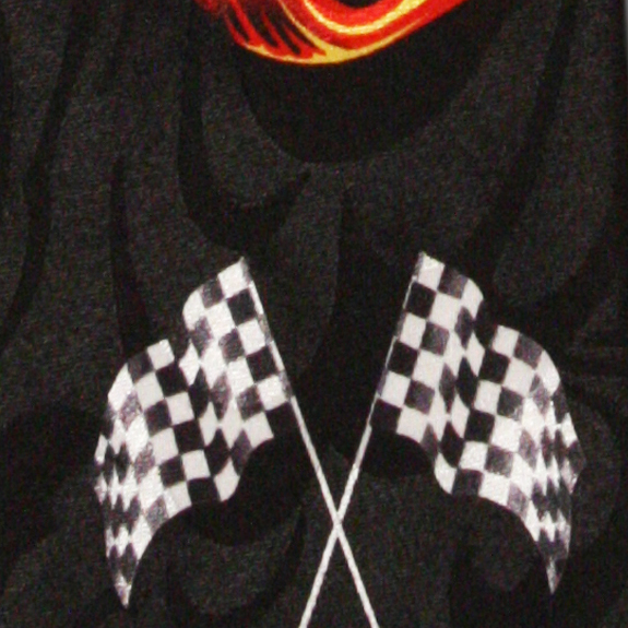 1878-100: Racing Flags Ties Flames Burn Out Neckties Black by Steven Harris