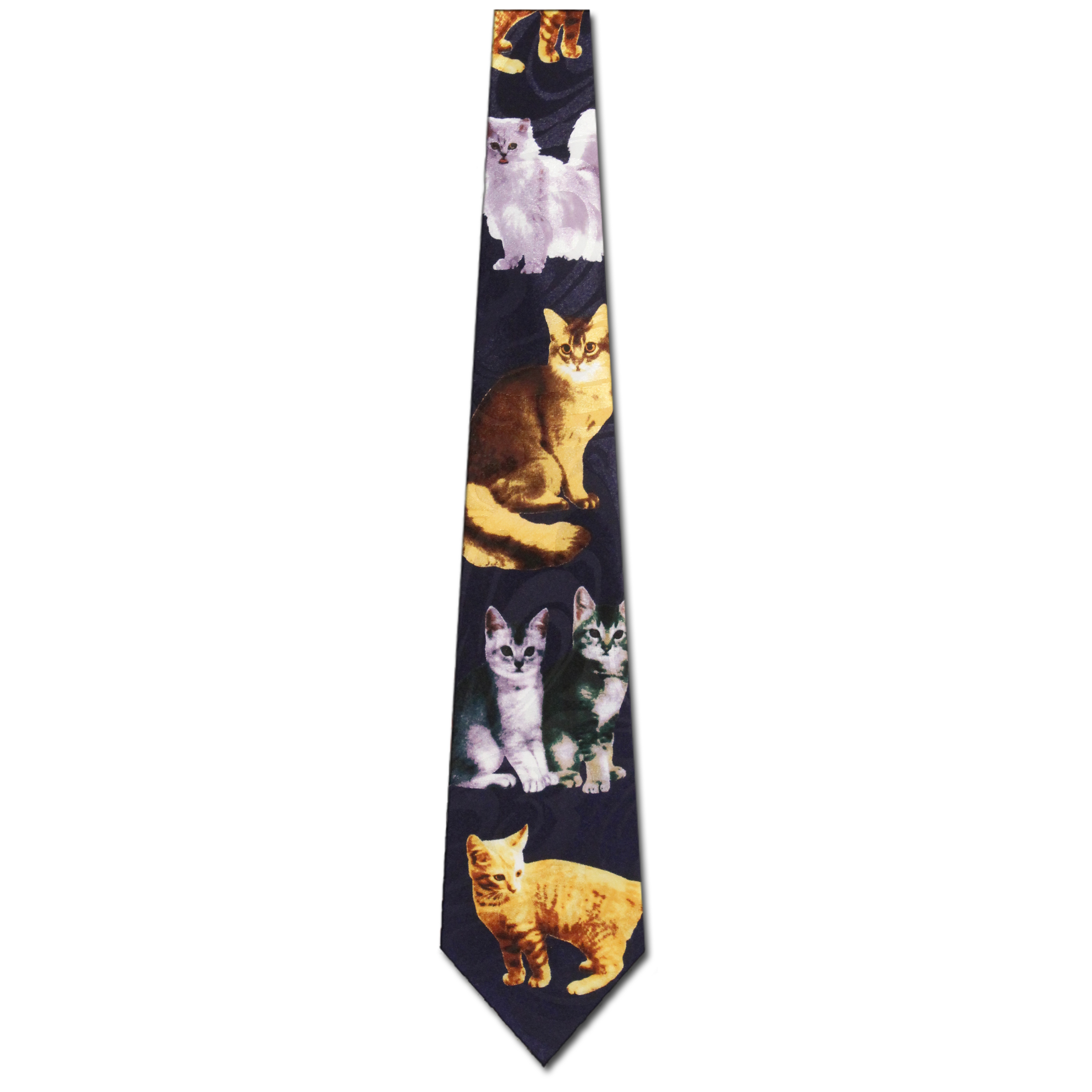 1403-102: Cat Ties Navy Kitty Neckties by Steven Harris at Abcties.com