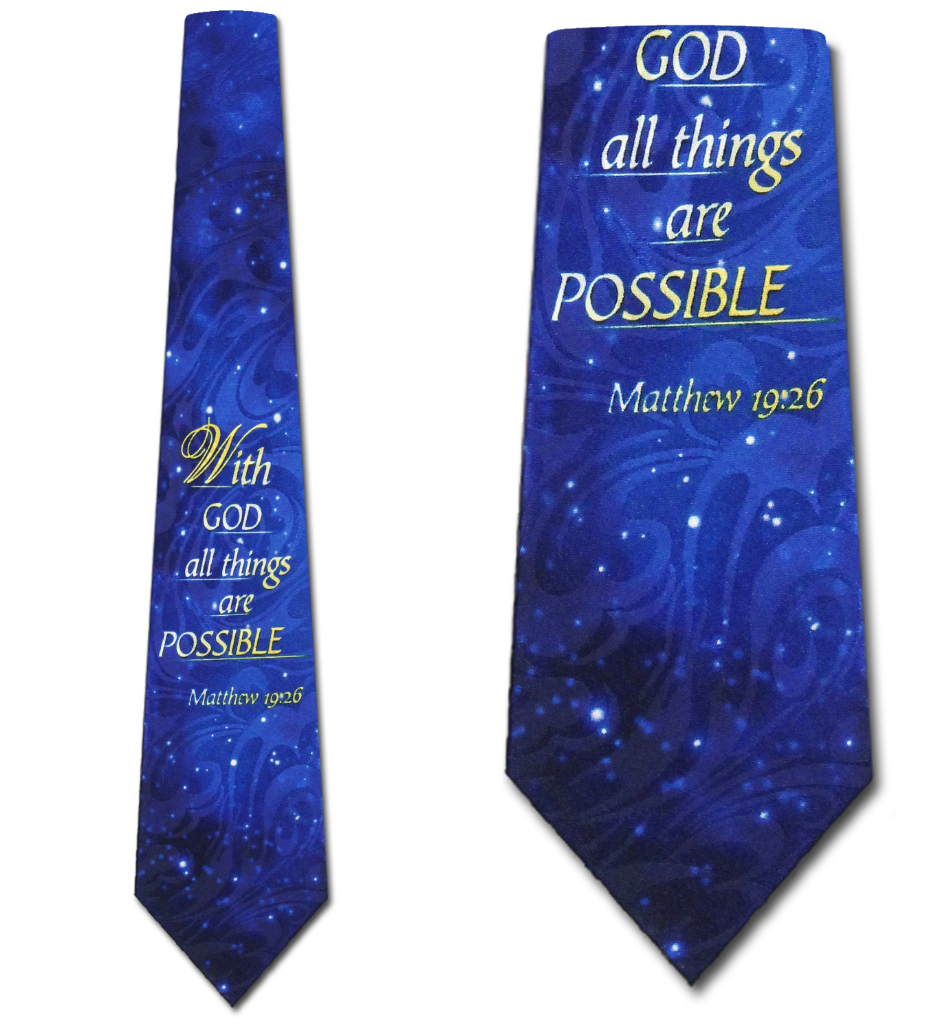 2230-100: Matthew 19:26 Ties with God Neckties by Steven Harris