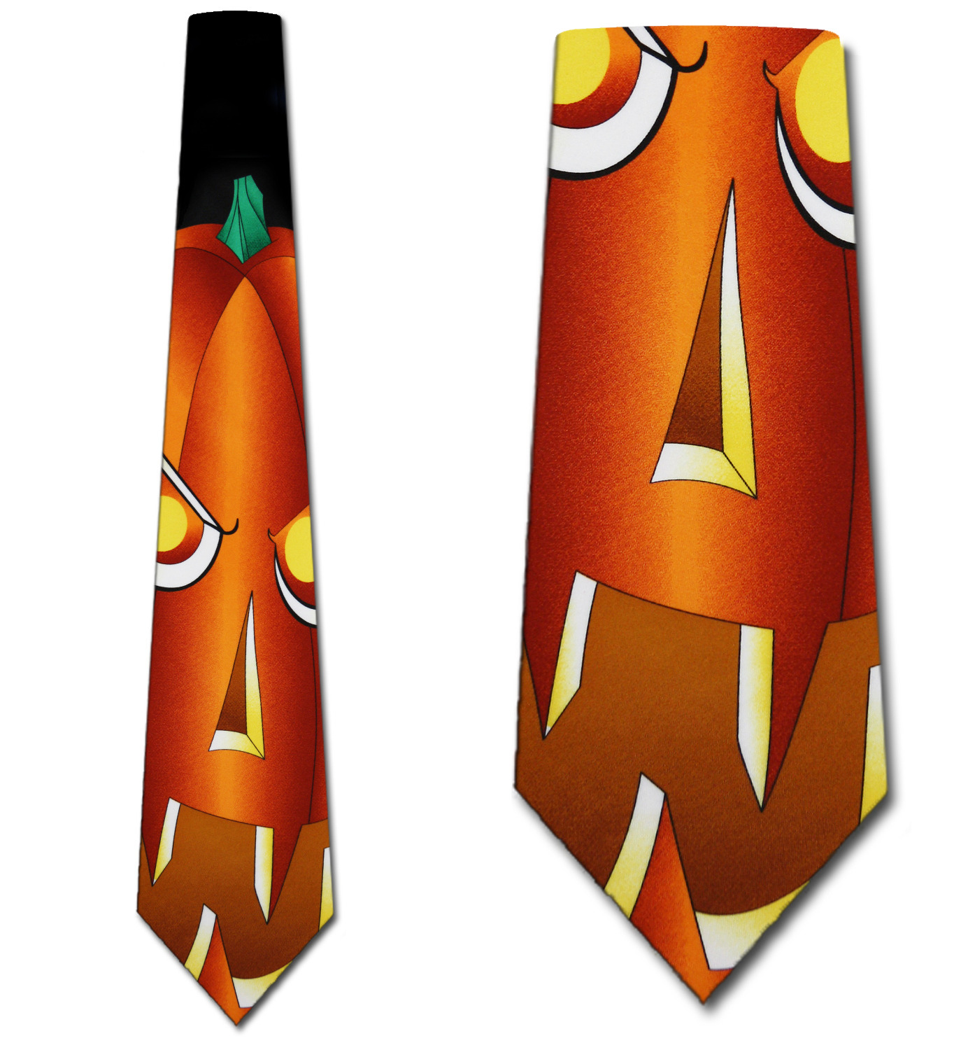 1357-100: Giant Pumpkin Ties Jack-O-Lantern Neckties Black by Steven Harris