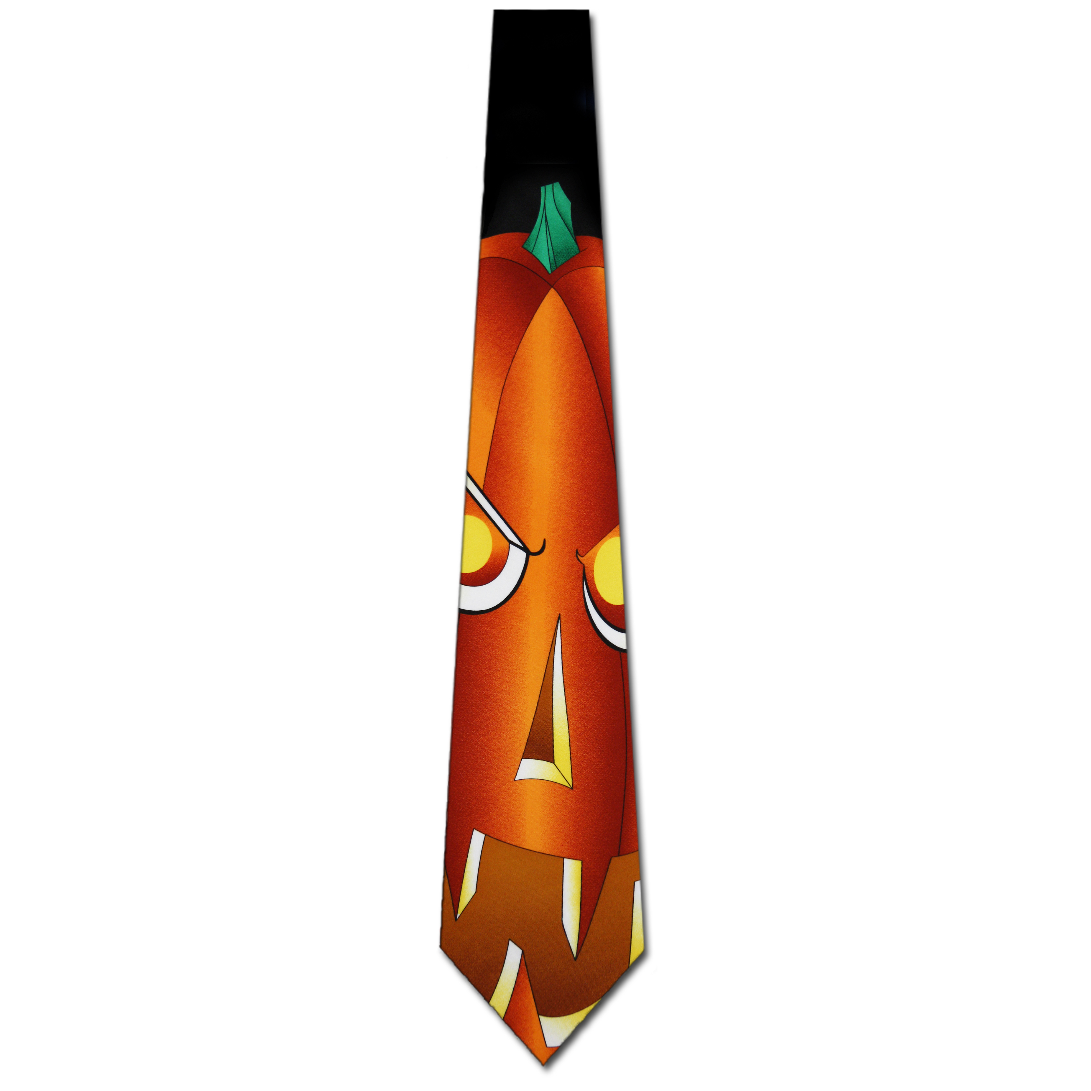 1357-100: Giant Pumpkin Ties Jack-O-Lantern Neckties Black by Steven Harris at Abcties.com