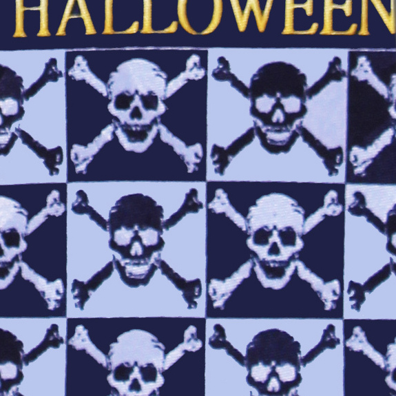 1737-102: Skull Ties Crossbones Neckties Navy by Steven Harris