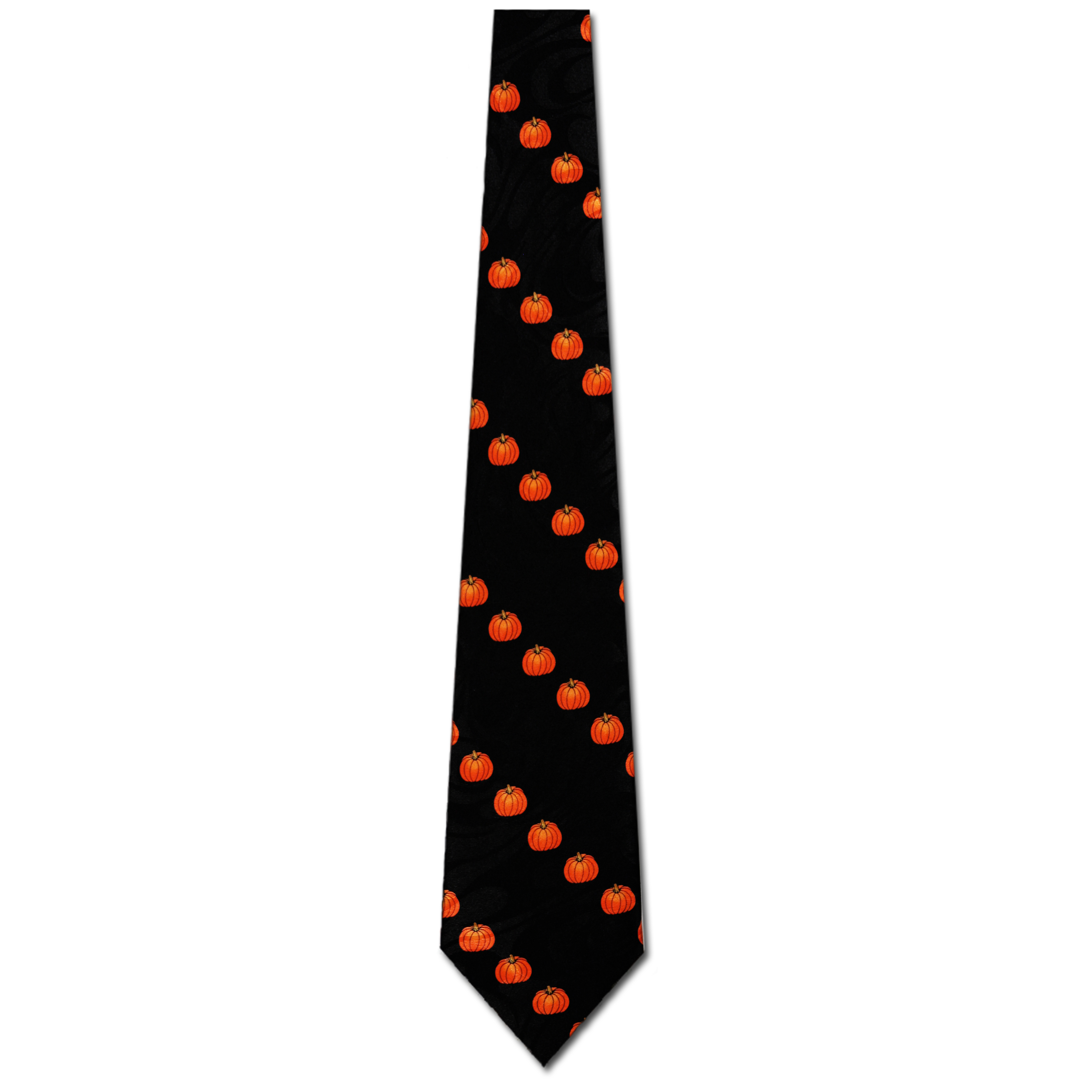 1983-100: Pumpkin Stripes Tie Conservative Halloween Neckties Black by Steven Harris at Abcties.com