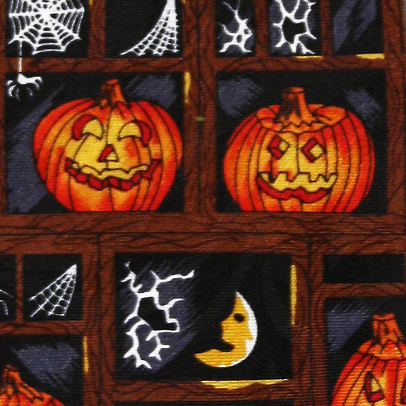 679-100: Pumpkin Blocks Necktie Halloween Spider Web Ties Black by Steven Harris