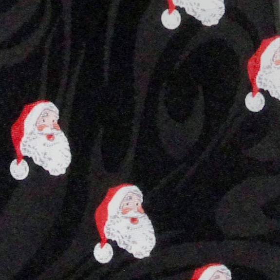 1987-100: Santa Stripe Neckties Diagonal Christmas Stripes Tie Black by Steven Harris