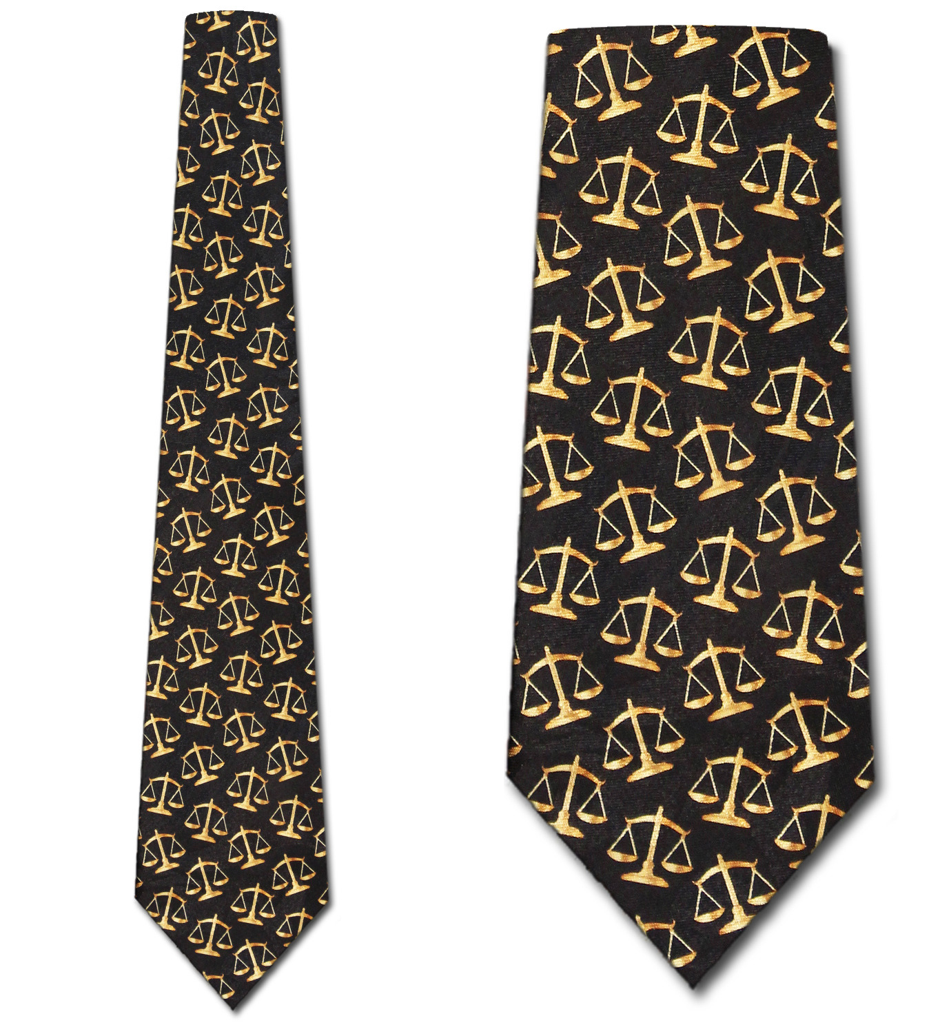 2204-100: Scales of Justice Ties Black Lawyer Neckties by Steven Harris