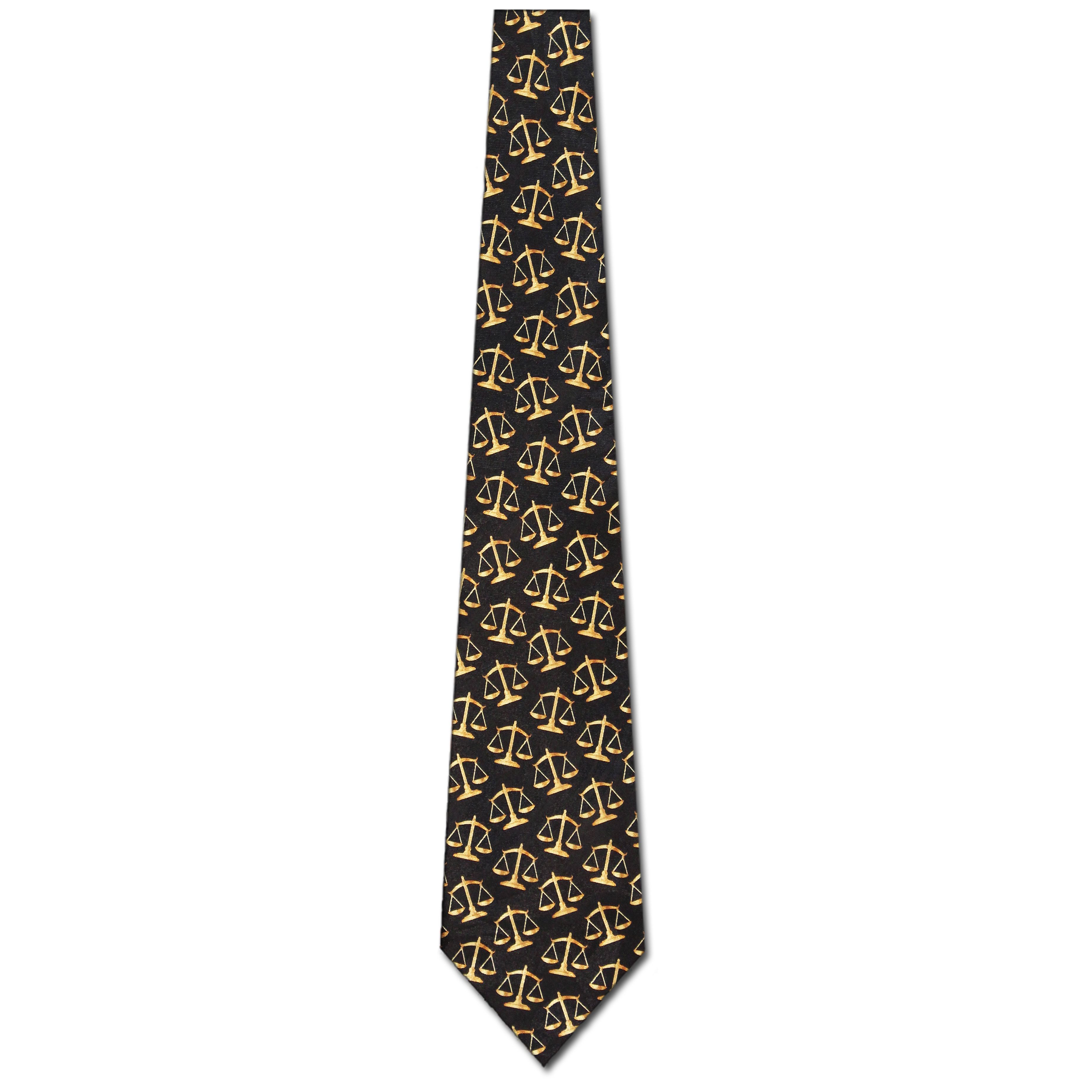 2204-100: Scales of Justice Ties Black Lawyer Neckties by Steven Harris at Abcties.com