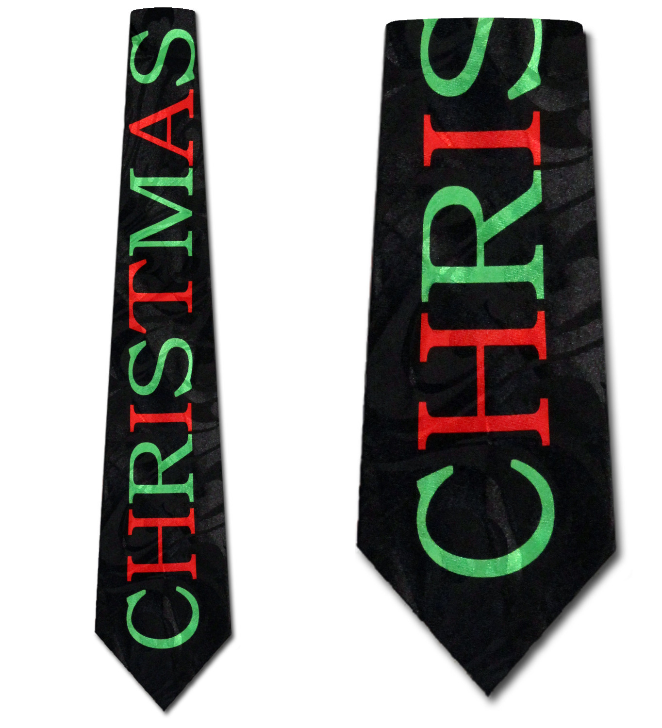 1791-100: Christmas Ties Holiday Neckties Black by Steven Harris