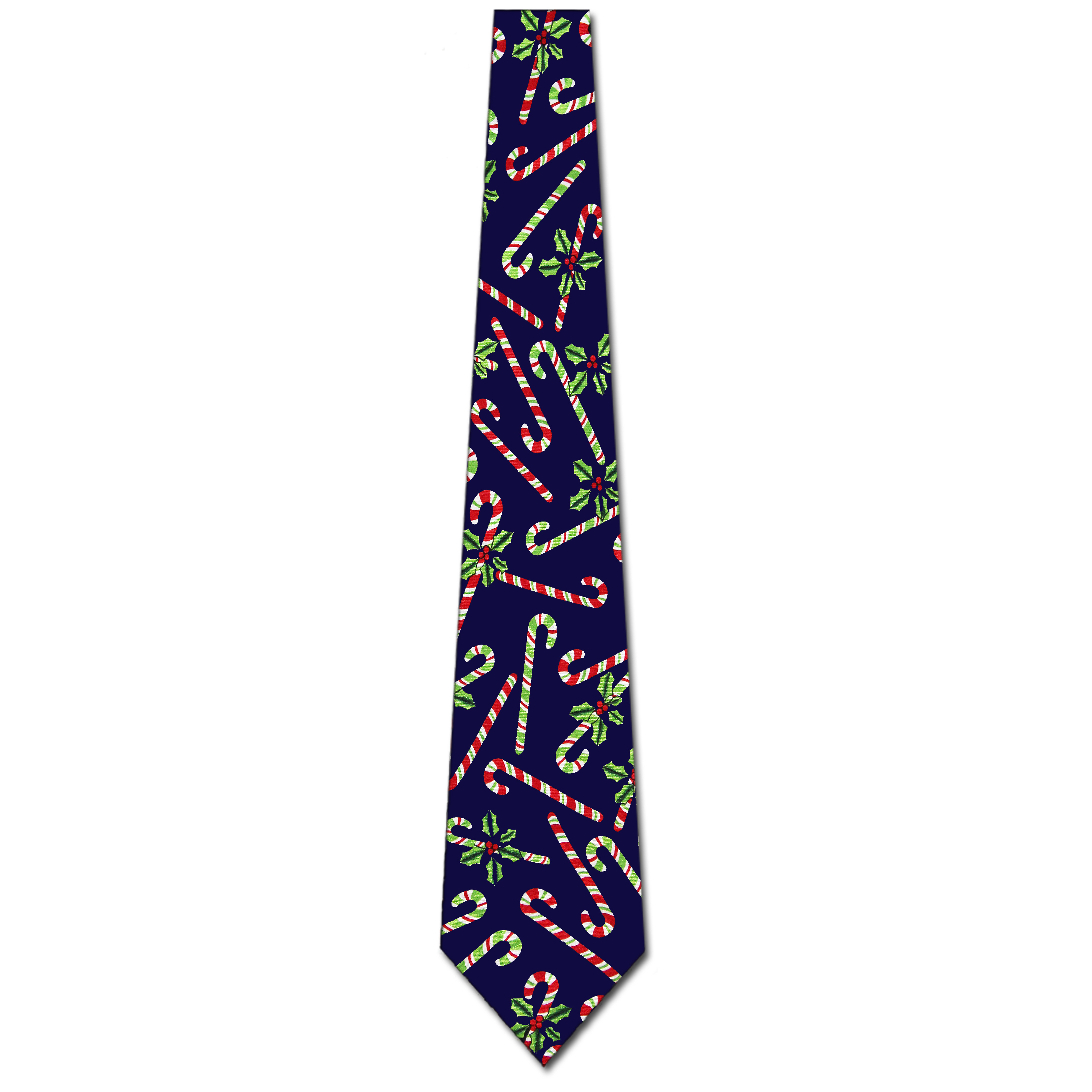 1834-102: Candy Canes Ties Christmas Neckties Navy by Steven Harris at Abcties.com