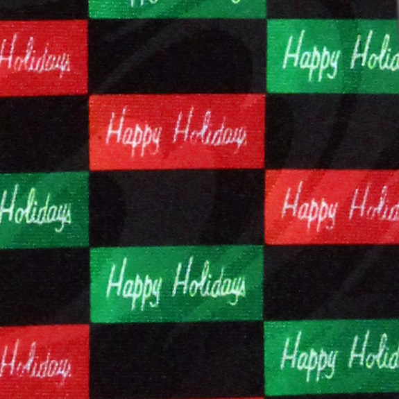 2100-100: Happy Holidays Ties Checkered Holiday Neckties Black by Steven Harris