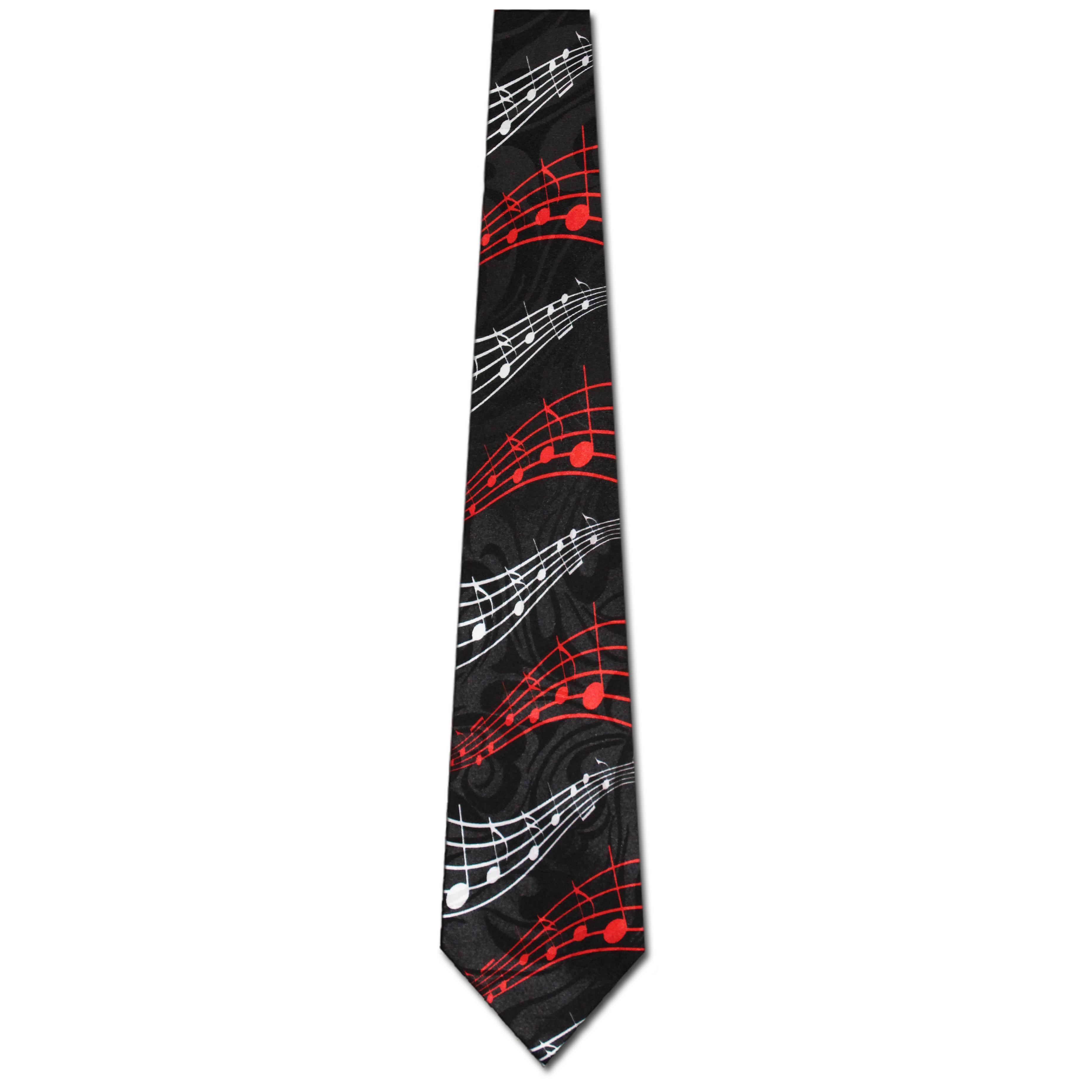 1824-100: Musical Notes Ties Red White Music Note Neckties by Steven Harris at Abcties.com