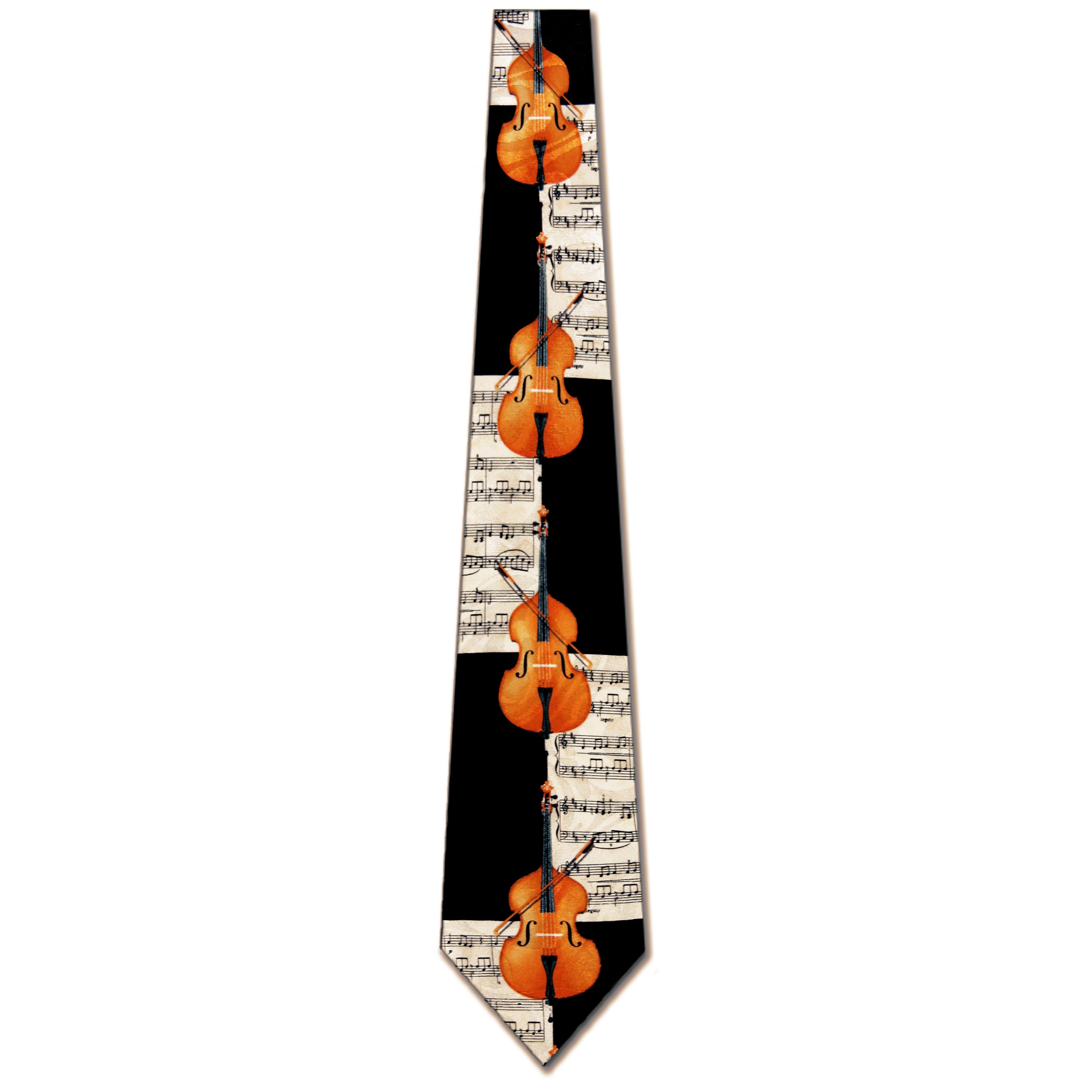 2115-100: Violins and notes Ties Sheet Music String Neckties by Steven Harris at Abcties.com