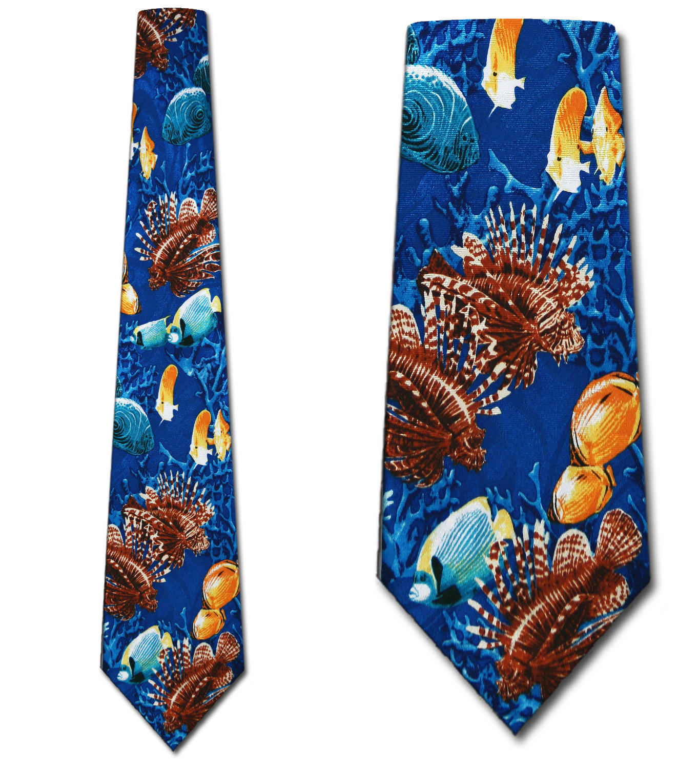 1073-100: Sea Life Neckties Aqua by Steven Harris Ties