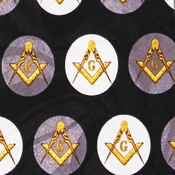 1812-100: Mason Polka Dot Ties Black Masons Dots Neckties by Steven Harris