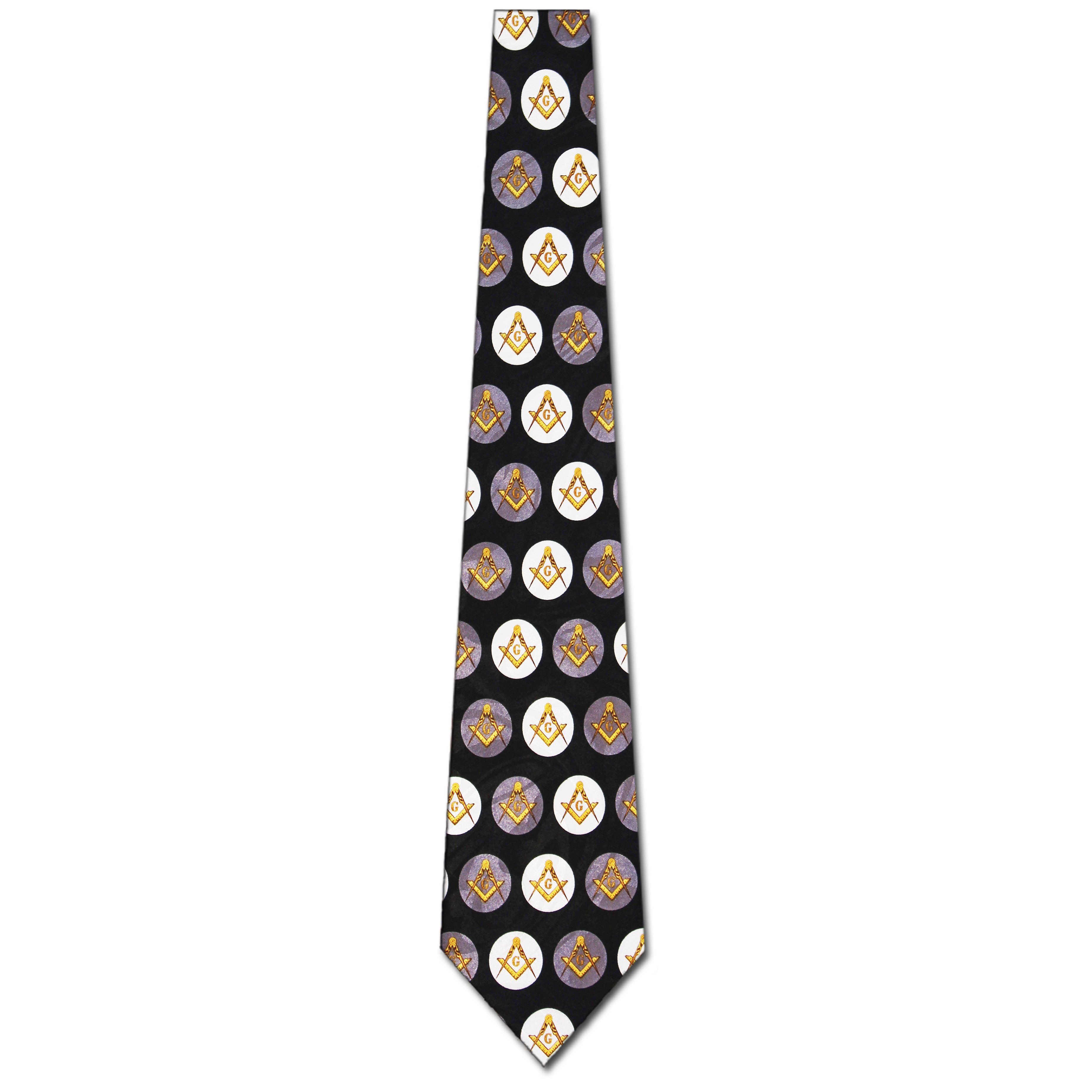 1812-100: Mason Polka Dot Ties Black Masons Dots Neckties by Steven Harris at Abcties.com